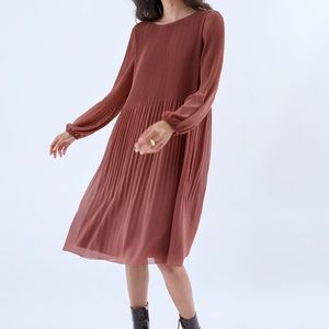 Wilfred Daydreamer Midi Size Small Ashy Rose Pink Dress